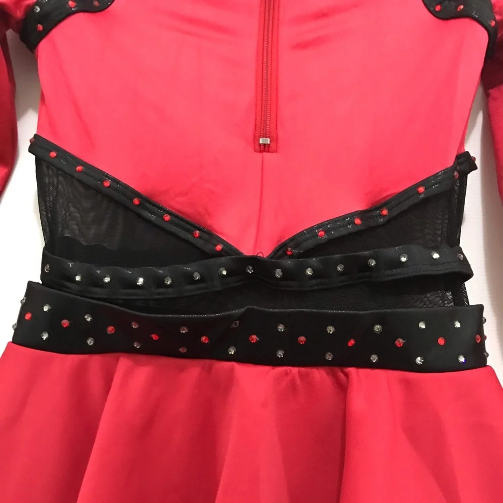 Weissman Red Kids Costume Dance Dress Girl Size L